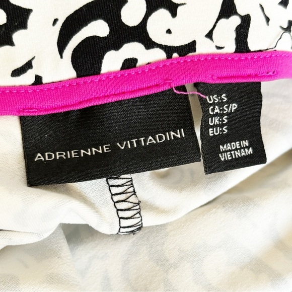 Used Adrienne Vittadini Black & White Paisley Print Full Midi Skirt in Size S - Picture 8 of 9